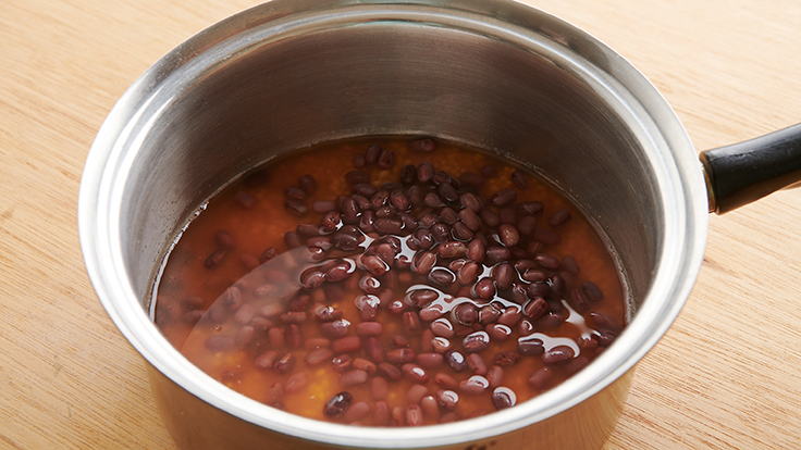 kacang merah azuki bahan untuk membuat sekihan